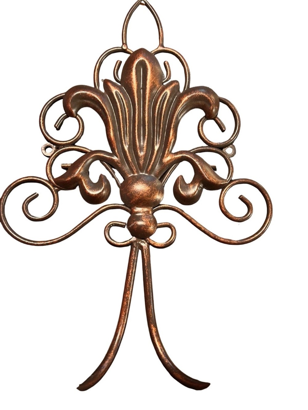 Fleur-de-Lis Metal Wall Hook in Bronze Finish